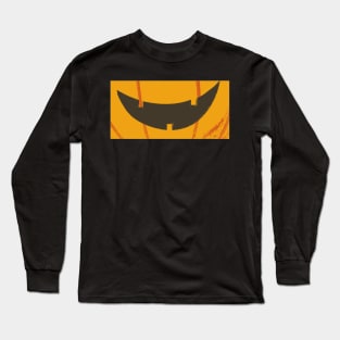 Halloween Carved Pumpkin Mouth (Black) Long Sleeve T-Shirt